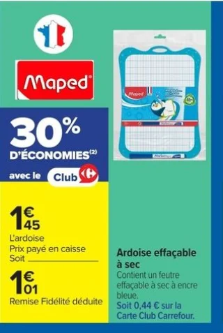 Ardoise effaçable à sec Maped