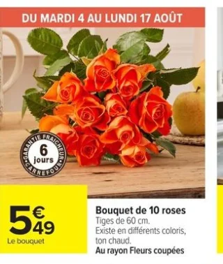 Bouquet de 10 roses
