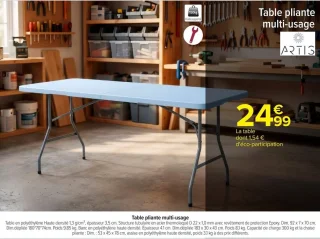 Table pliante multi-usage Artis