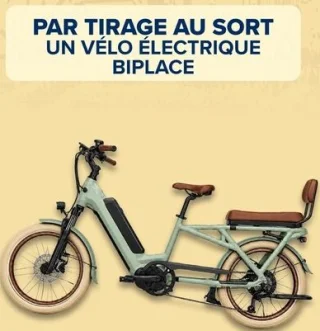 Vélo électrique biplace à gagner