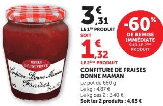 Confiture de fraises Bonne Maman (Le pot de 680 g)