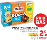 St Michel Doonuts chocolat ou galettes tigrées ou galettes chocolat au lait