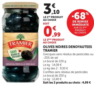 Olives Noires Denoyautees Tramier