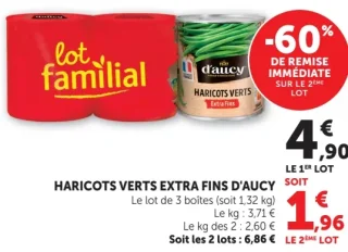 Haricots verts extra fins d'Aucy
