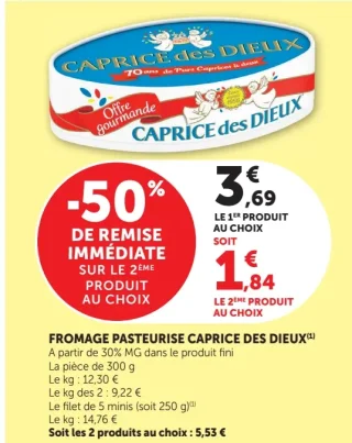 Fromage pasteurisé Caprice des Dieux