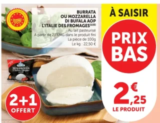 Burrata ou Mozzarella di Bufala AOP L'Italie des Fromages
