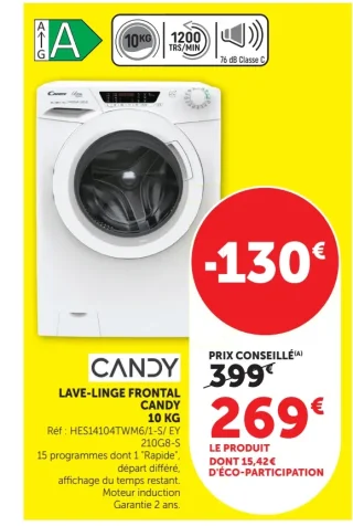 Lave-linge frontal Candy