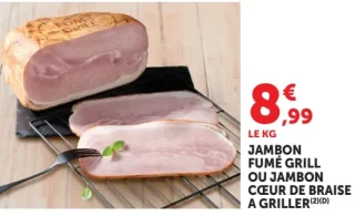 Jambon fumé grill ou Jambon cœur de braise à griller