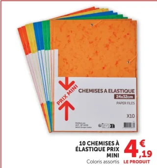 10 Chemises à Élastique Prix Mini