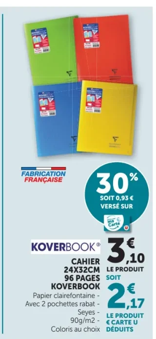 CAHIER KOVERBOOK 24X32CM 96 PAGES Clairefontaine
