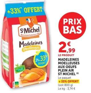 Madeleines Moelleuses aux Oeufs Plein Air St Michel