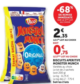 Biscuits Aperitifs Monster Munch Vico