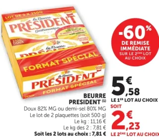 Beurre Format Spécial Président