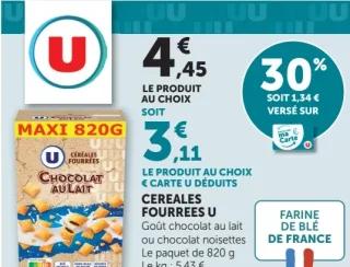 Céréales Fourrées U