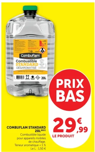 Combustible Standard Désaromatisé Combuflam 20L