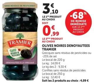 Olives Noires Denoyautees Tramier