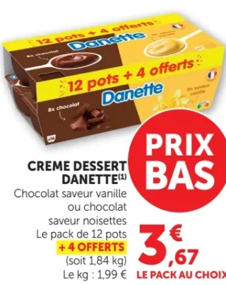 Crème dessert Danette