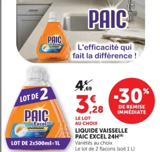 Liquide vaisselle Paic Excel 24H