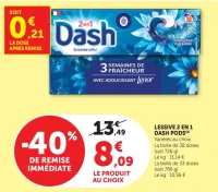 Lessive 2 en 1 Dash Pods
