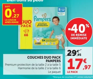 Couches Duo Pack Pampers