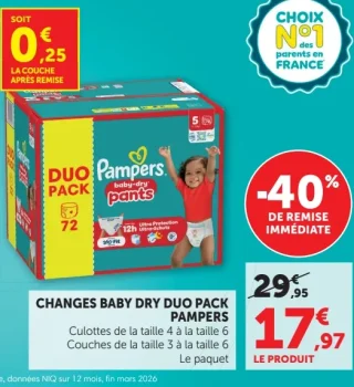 Changes Baby Dry Duo Pack Pampers