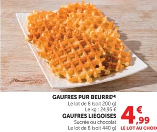 Gaufres pur beurre ou Gaufres Liégoises