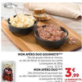 MON APÉRO DUO GOURMETS ou MON APÉRO DUO