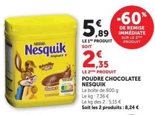 POUDRE CHOCOLATEE NESQUIK
