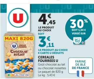 Céréales Fourrées U
