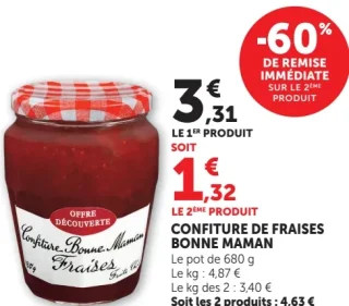 Confiture de fraises Bonne Maman