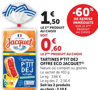 Tartines P'tit Dej Offre Eco Jacquet