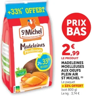 Madeleines Moelleuses aux Oeufs Plein Air St Michel