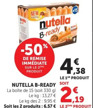 NUTELLA B-READY La boîte de 15 (soit 330 g)