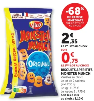Biscuits apéritifs Monster Munch