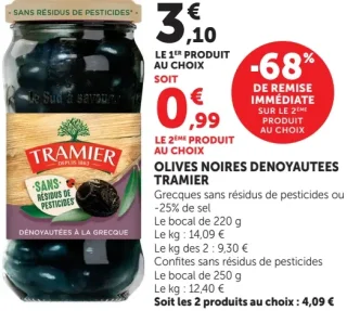 Olives Noires Denoyautees Tramier