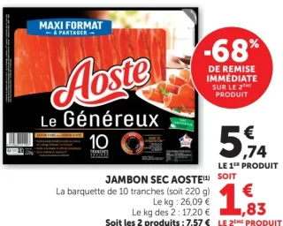 Jambon sec Le Généreux Aoste