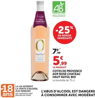 Cotes de Provence AOP Rose Chateau Haut Rayol Bio