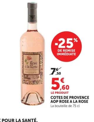Cotes de Provence AOP Rose A la Rose