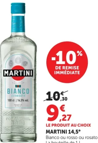 Martini 14,5° (Bianco ou rosso ou rosato)