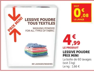 Lessive Poudre Tous Textiles Prix Mini