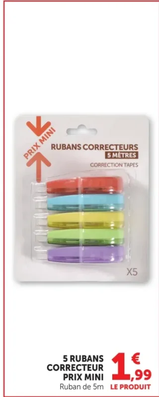 5 RUBANS CORRECTEUR PRIX MINI