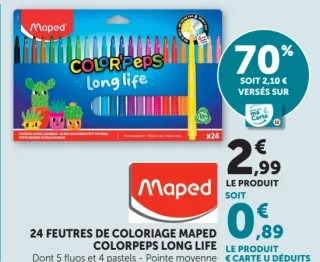 24 Feutres de coloriage Maped Colorpeps Long Life