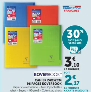 Cahier 24x32cm 96 pages Koverbook Clairefontaine