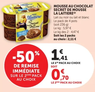 Mousse au chocolat Secret de Mousse La Laitière
