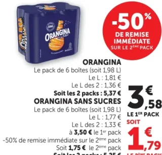ORANGINA / ORANGINA SANS SUCRES