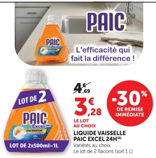 Liquide vaisselle Paic Excel 24h