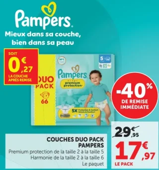 Couches Duo Pack Pampers