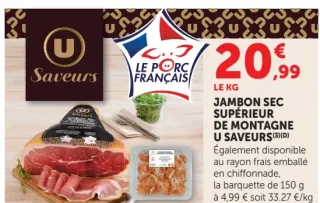 U Saveurs Jambon sec supérieur de montagne