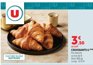 CROISSANTS U Pur beurre