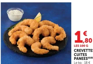 Crevettes cuites panées